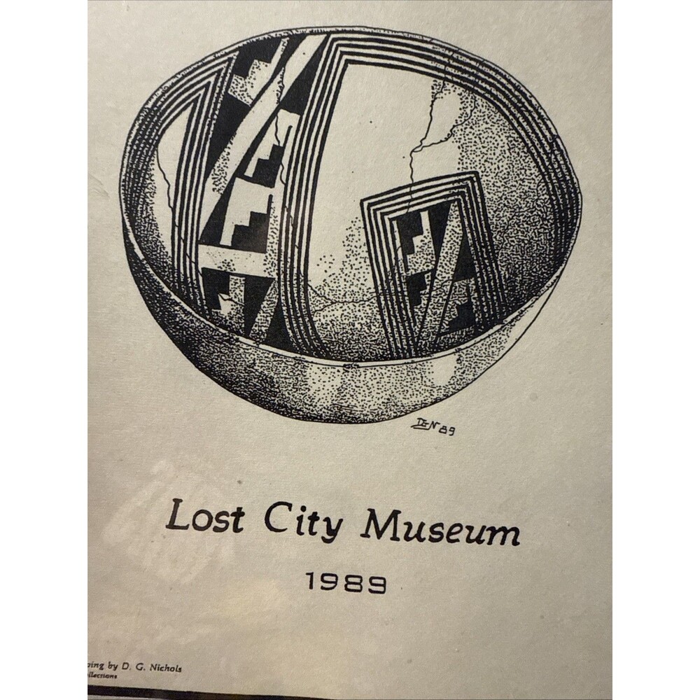Set Of 2 Lost City Museum Of Archeology Overton Nevada Vintage Drawings Prints - Picture 3 of 9